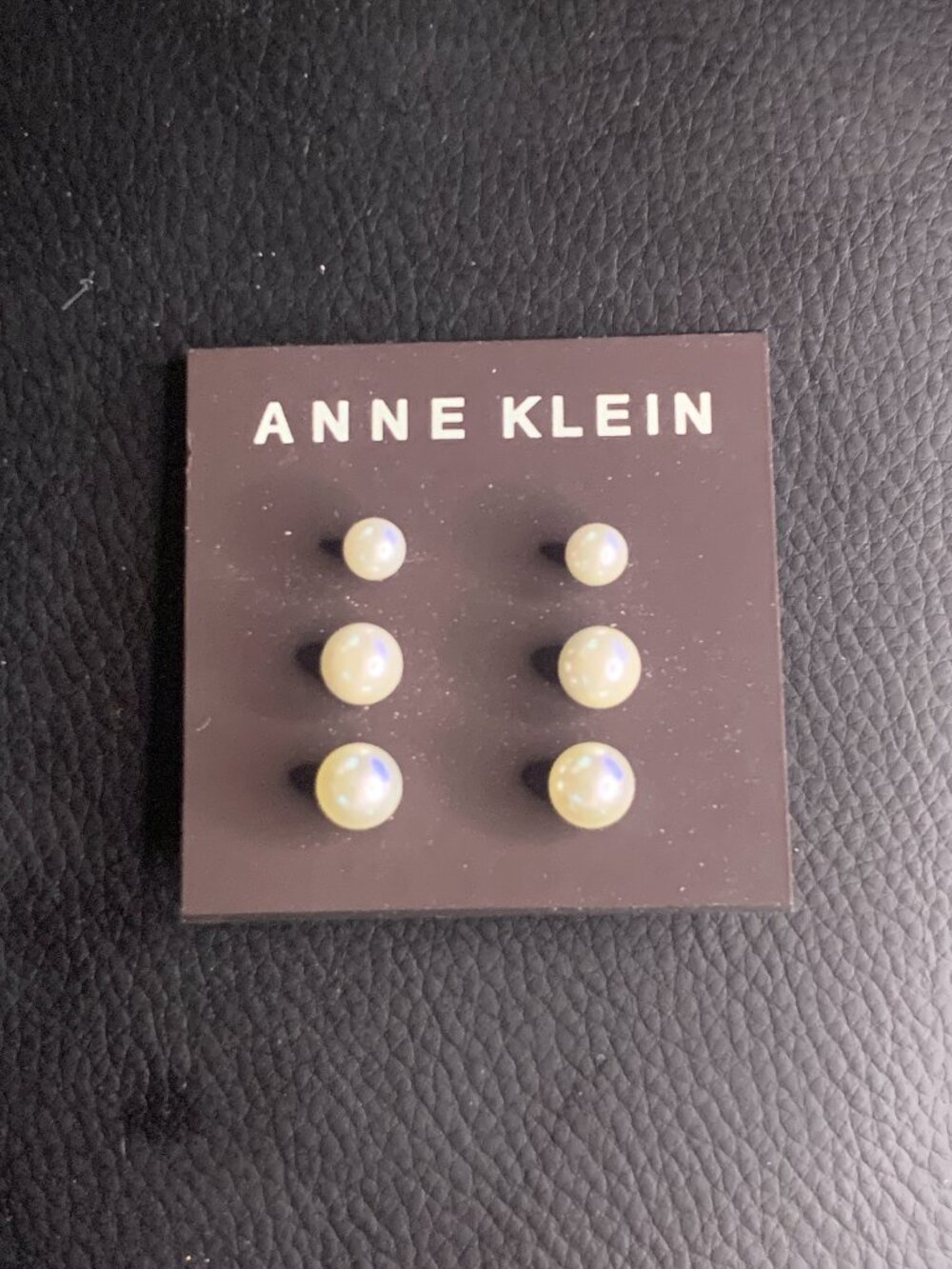 Anne Klein 3-Pair Pearl Stud Earrings Set – NWT